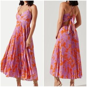 Nwt Astr Plisse Midi Dress